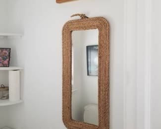 Wonderful rope edge rectangular mirror