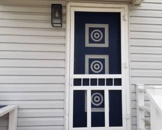 Mid-century front door; nice screen door