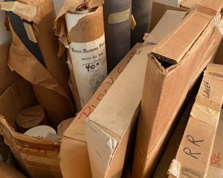 Vintage brass rubbing supplies