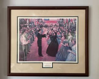 Clark Gable and Vivien Leigh "Gone With The Wind" framed print.