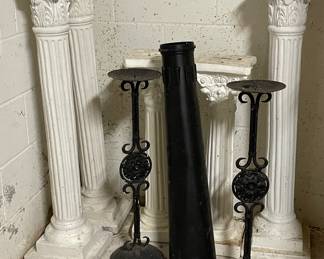 Pedestals , metal and ceramic