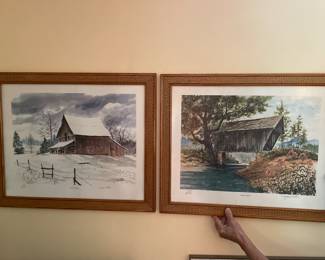 John Kollock prints: 'Winter Feeding' & 'Sautee Summer'
