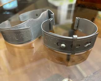 Two WWII Trench Art bracelets ('South Pacific')