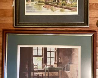 John Kollock prints: 'Toccoa Falls -1908' and 'Her Chair'