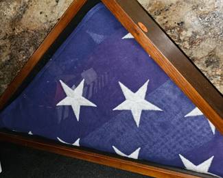US FLAG IN SHADOW BOX