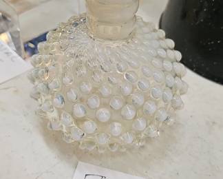 FENTON OPALESENT HOBNAIL PERFUME BOTTLE