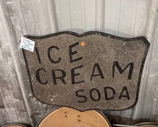 VINTAGE ICE CREAM SODA SIGN