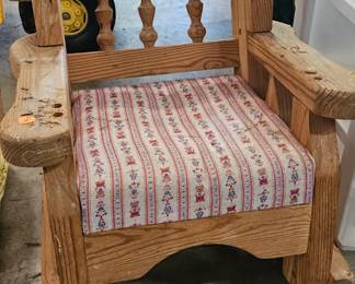 CHILD'S WOODEN ROCKING CHAIR