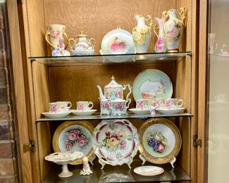 Hand painted and Prussian tea set