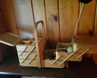 Wooden Sewing Box