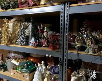 TONS of Christmas and other holiday item decorations.
