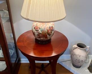 Side table with lamp