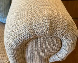 Rolled arm sleeper sofa detail