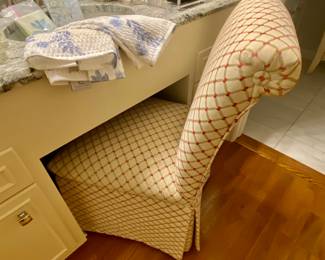 Armless chair side view