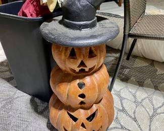 Pumpkin with hat-heavy