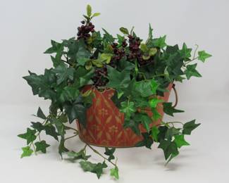 silk flowers and planters