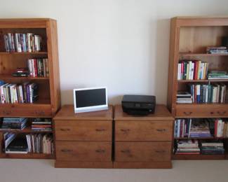 Bookshelves and lateral files (group) see auction gallery for details