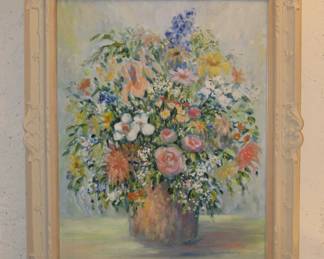 Large oil details in auction gallery