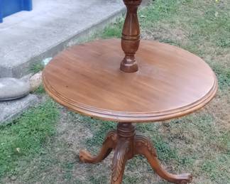 two tier drum table