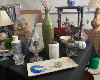 Lamps, vases, trays