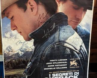 Autographed Brokeback Mounting poster with COA
