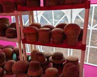 Wood hat form blocks