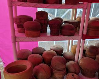 Wood hat form blocks