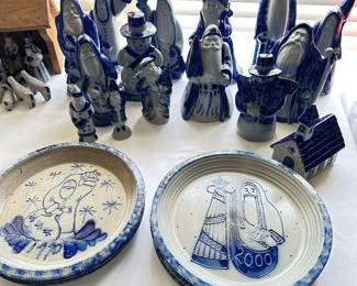 Eldreth collectibles-salt-glazed Santas