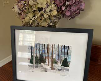 Ann Loveless "Winter" signed watercolor 8" x 10"