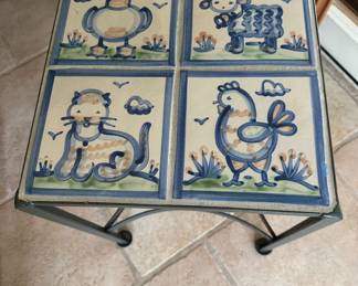 M. A Hadley pottery table