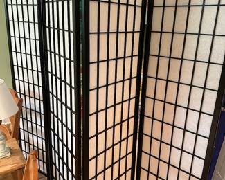 Two screens: one three panel and one four panel. Each panel 17" w x 70.5" t