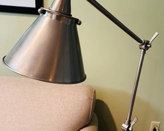 Pottery Barn brushed nickel floor lamp 57" t 