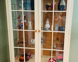Ethan Allen lighted hutch 40" w x 14" d 78" t