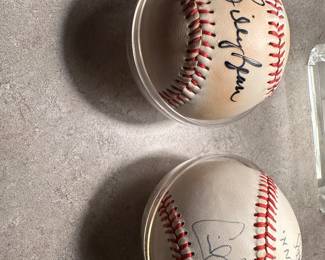 Signed baseballs