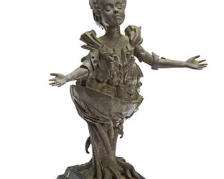 1226
Gil Bruvel
b. 1959
"Dream Of Earth" From "The Four Natural Elements" Series
Patinated bronze on marble pedestal
Edition: 12/175
Signed and numbered: G. Bruvel
16.25" H x 11.25" W x 6" D
Estimate: $1,000 - $1,500