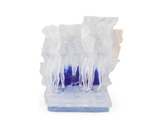 1243
Linda Ethier
b. 20th century
Multi-Figure Sculpture
Cast and pate de verre fused glass
Etched signature: Ethier
13.75" H x 13.325" W x 9.75" D
Estimate: $500 - $700