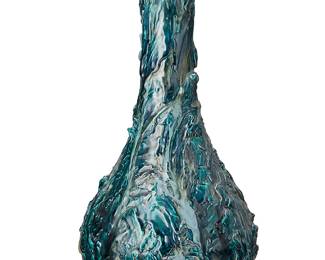 1251
20th century
A Glazed Pottery Vase
Possibly West German, the baluster-from ceramic vase with a thickly applied turquoise glaze
16.5" H x 8.5" Dia.
Estimate: $150 - $250