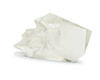 1261
Frederick Hart
1943-1999
"Three Graces," 2003
Cast acrylic
Edition: 179/395
Etched signature, edition, and markings: Hart / © 2003 F. Hart CAT
14" H x 24.5" W x 8.125" D
Estimate: $1,500 - $2,000