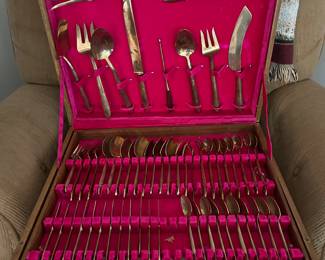 BANGKOK THAILAND approx 144PC BRONZE FLATWARE SET