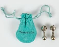 22 Grams Fine Tiffany & Co Sterling Silver Globe Cuff Links W/ Dust Bag
