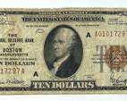 U.S. (Boston, MA) - Series of 1929 $10.00 National CurrencyBanknote
