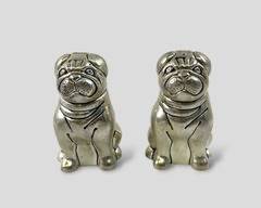 Godinger Silverplate Bulldog Salt & Pepper Shakers
