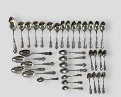 Fine Sterling Silver Spoons 858 Grams
