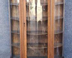 Antique glass Front Display Cabinet Curved glass
