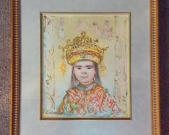 Edna Hibel Pencil Signed and numbered ÒOriental DaydreamÓ Gilt Framed Lithograph
