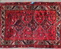 Vintage Iranian Knotted Wool Area Rug
