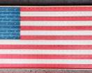2014 Craig Dreyer American Flag Folk Art Outsider Art Wood Ruler Flag Art Made with Vintage Wood Rulers - Unique!
