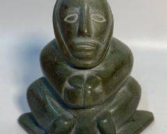 Vintage Native American Inuit Soapstone Hand Carved Eskimo Figurine
