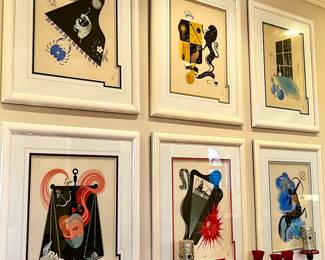 12 PIECE ROMAIN DE TIRTOFF, "ERTE" SIGNED, ZODIAC SUITE ARTIST PROOF 23/35.