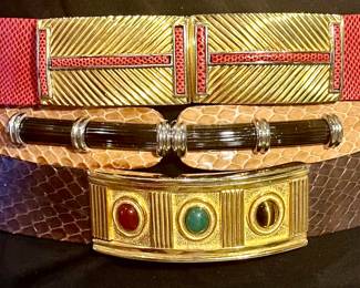 LIZARD AND SNAKESKIN.  NOTICE THE STONES!